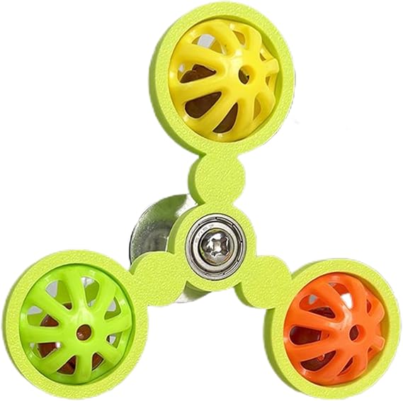 Parrot Toy - Rotating Bird Cage Ball with Windmill in Colourful - Interactive Toy for Movement and Boredom for Parakeets Cockatoos Pet Owners