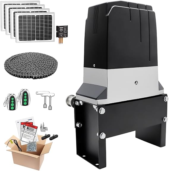 TOPENS DKC2000S Solar Sliding Gate Opener Chain Drive