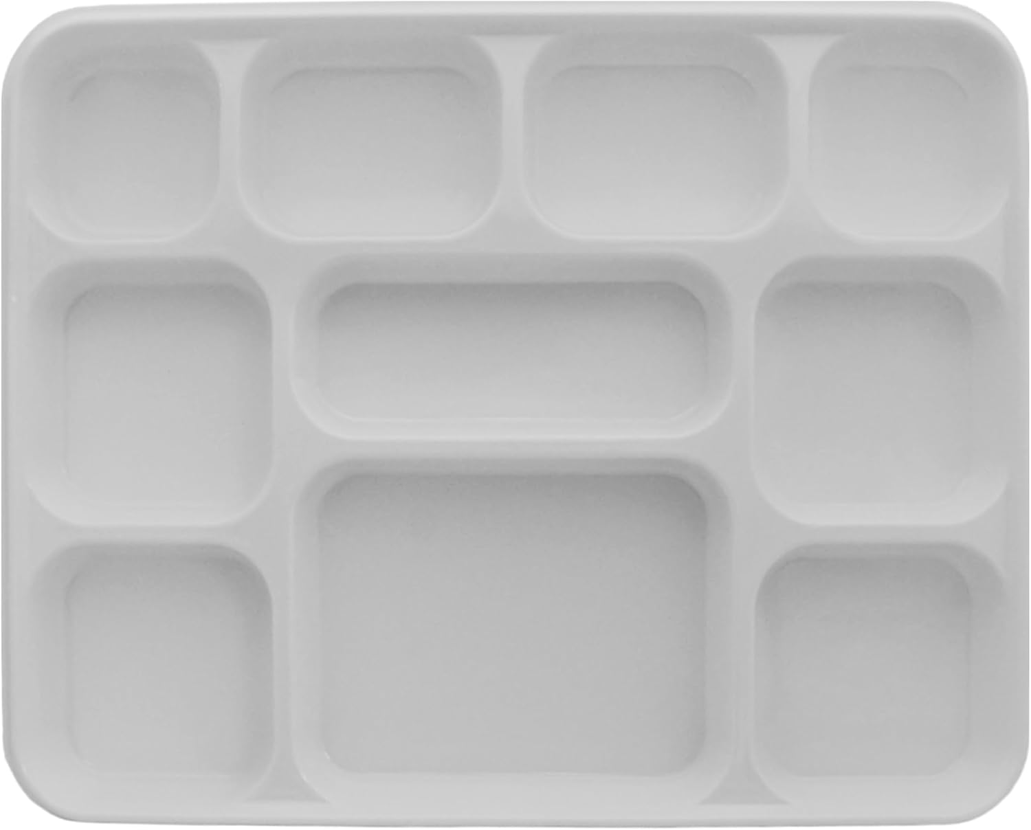 10 Compartment White Disposable Party Thali Plates 50 Pack