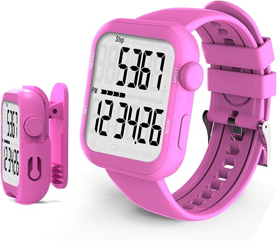 Pedometer Watch, Multi-Function Pedometer for Walking Steps and Miles, 3D Super Accurate Step Counter, Track Steps for Men Women Seniors