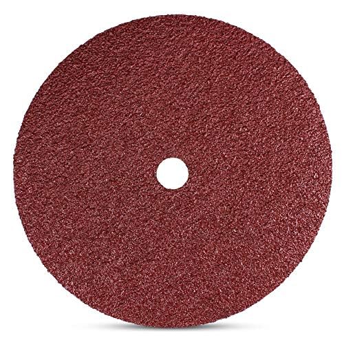 BHA Aluminum Oxide Resin Fiber Sanding and Grinding Discs, 9” x 78” Arbor Hole - 25 Pack 24 Grit