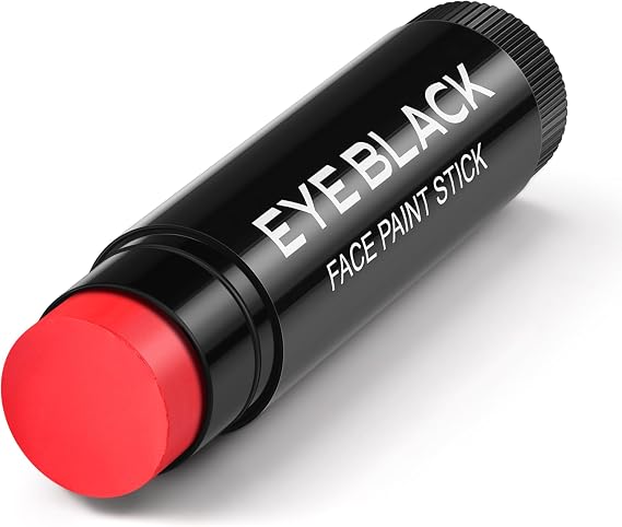 Baseball Eye Black, Anti-Glare Under Eye Sports Grease Stick for Baseball Softball Soccer Lacrosse Hockey Athletes Sports Training, Sports Eye Black Stick (Red)