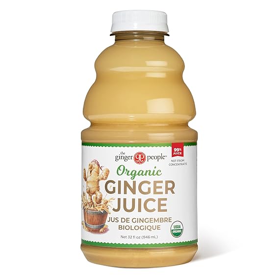 Organic Ginger Juice by The Ginger People 99% Pure, No Sugar or Water Added, Non-GMO, Vegan, 32 fl oz (Pack of 1)