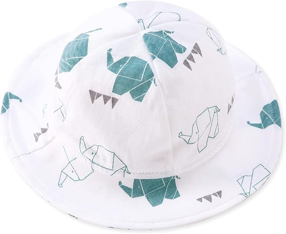 pureborn Baby Boys Girls Sun Hat Soft Cotton Bucket Cap Wide Brim Sun Protection Beach Hats