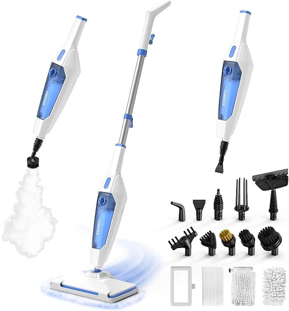 Steam Mop, 14-in-1 Detachable Steam Cleaner for Home and Floor, 1300W 228F Deep Cleaning MultiPurpose Floor Steamer with 14 Attachments