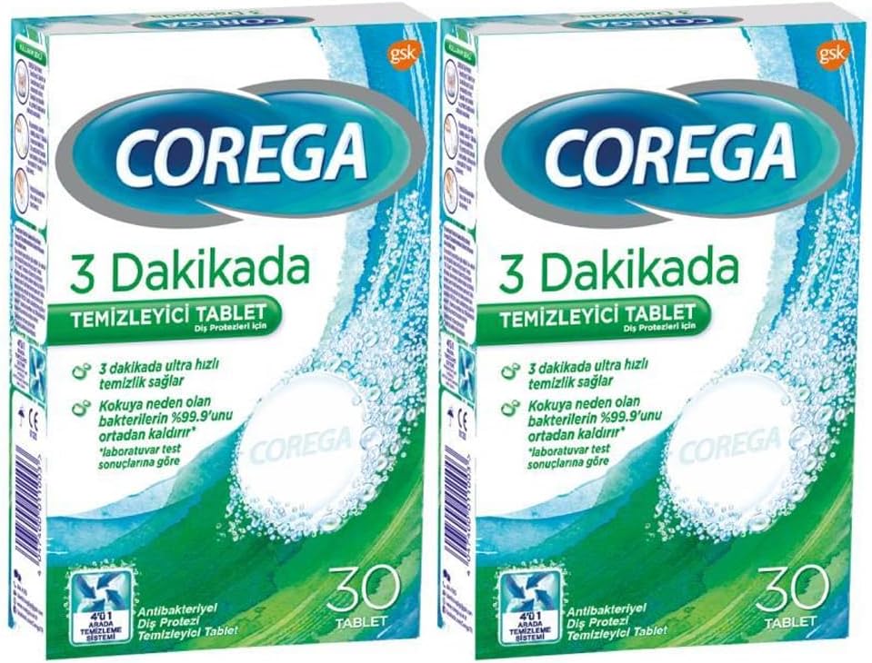 Corega Cleanser Bio Prosthesis Cleaning Tablet 30' X 2 Pieces