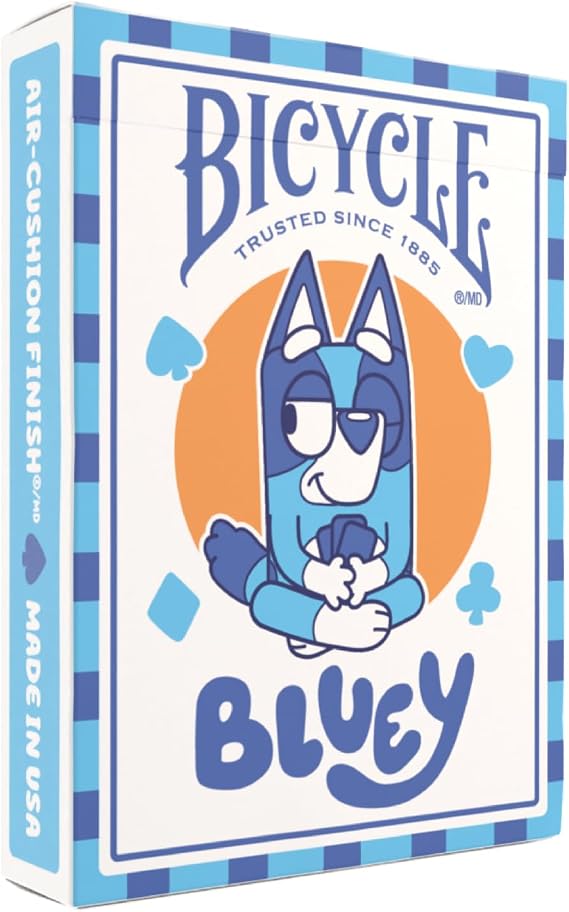 Bicycle Bluey Playing Cards Deck, Cute and Collectible Bluey Toys Deck of Card Game for Family Game Night Featuring Bingo, Chilli, and Bandit