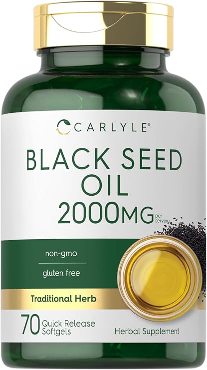 Carlyle Black Seed Oil Softgel Capsules | 2000mg | 70 Pills