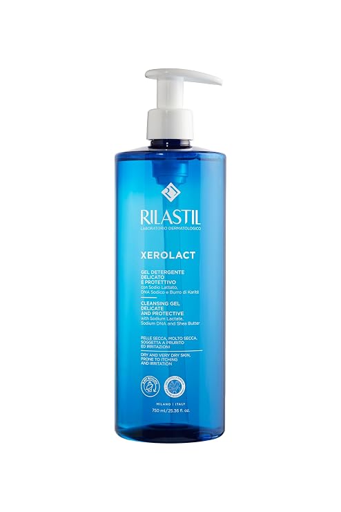 Rilastil Xerolact - Gel Limpiador Reparador para Piel Seca con Tendencia al Rascado e Irritacion, 750 Mililitros