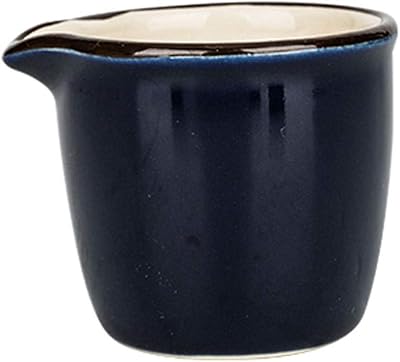 Milk Frothing Pitchers Japanese-style Creamer Pot Coffee Milk Cup Maple Syrup Pot No Handle Soup Bowl Steak Western Food Juice Bucket Can Be Heated in The Microwave 60ml Creamer Color : Blue