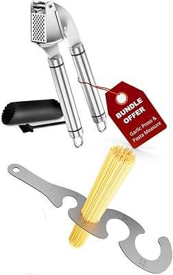 Premium Garlic Press & Precision Pasta Measure