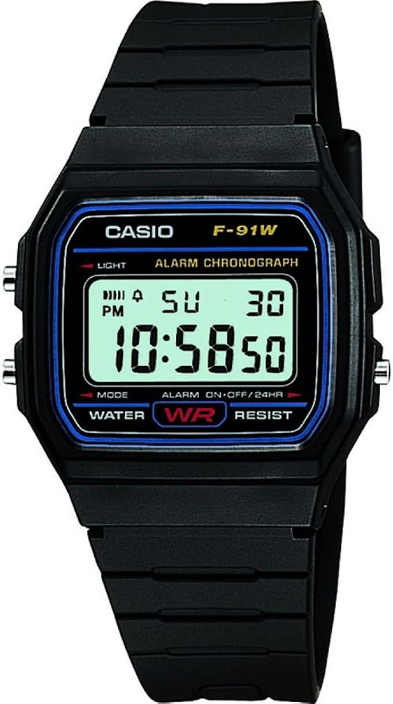 Casio F-91W-1YER Black Digital Watch