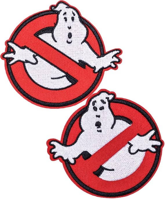 Heiorpai 2Pcs Ghostbusters Movie The Left and Right Sides Patch Embroidered Cool Iron On or Sew On Patches