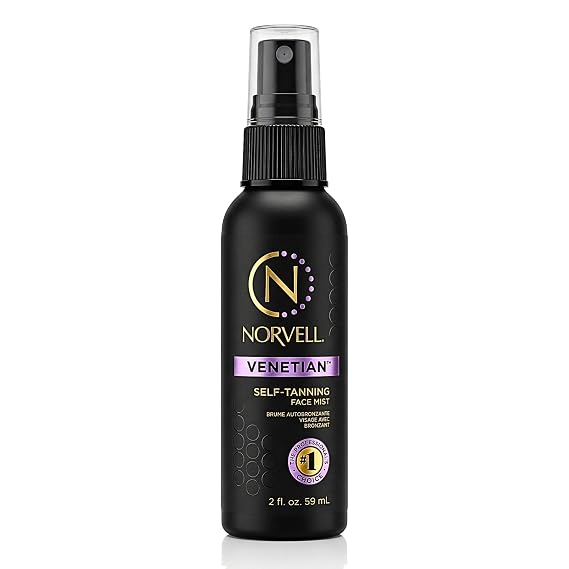 Norvell Venetian Sunless Self Tanner Mist for Face, Streak Free, 2 fl oz
