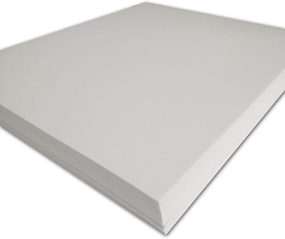 100 Sheets,15" x 18" x 3mm,3D Embroidery Puffy Foam Backing Paper (White)