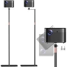 Universal Projector Stand Height Adjustable & 360 Rotatable Floor Stand with (1/4", M4, M6) Screw Multi-Size Projectors, Heavy-Duty Carbon Steel Base Compatible with Projectors, Cameras & Webcams for Home & Office