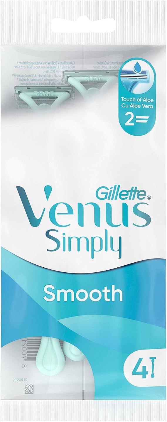 Gillette Venus Simply Venus 2 Kullan At Kadın Tıraş Bıçağı 4'lü