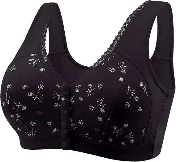 Yinguo Comfortable Bra for Seniors 2023 New Comfortable Front Closure Button Bra Cotton Bras for Older Women Women S Sports Bras