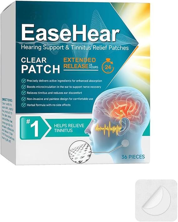 Tinnitus Relief for Ringing Ears, 36Pcs Tinnitus Relief Patches, Natural Herbal Blend, Support Ear Tinnitus Relief