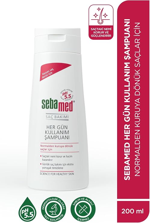 Sebamed Besleyici Onarıcı Kuru ve Hassas Saç Tipine Özel Her Gün Kullanım Günlük Saç Bakım Şampuanı 200ml