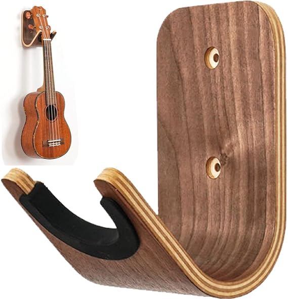 Wall Mount Wooden Skateboard Hanger Guitar Holder Ukulele Rack Display Bracket Hook for Skateboards and Guitars Ukulele and Violin