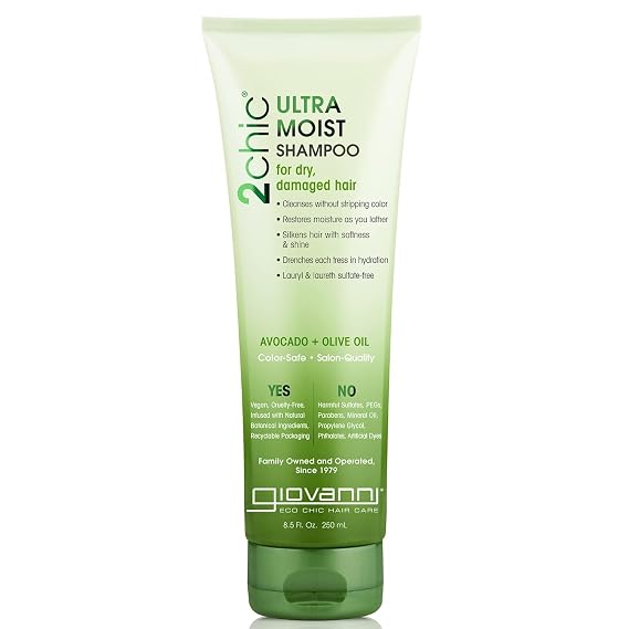 GIOVANNI 2chic Ultra-Moist Shampoo, Avocado & Olive Oil, 8.5 fl oz