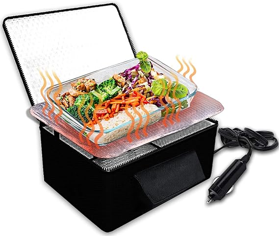 ZONETECH Heating Lunch Box - Premium Quality Electric Insulated Food Warmer Perfect for Picnics, Traveling, and On-site Break
