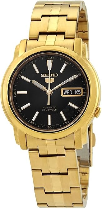 SEIKO Series 5 Automatic Black Dial Men's Watch SNKL88