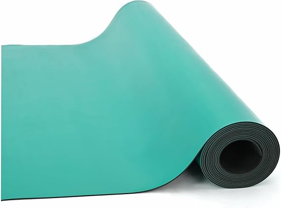 uyoyous ESD Anti-Static Mat Roll 23.6" x 118" Large High Temperature ESD Grounding Desk Rubber Mat Anti Static Desktop Mat for Phone,PC,ESD Sensitive Device Repair - Green