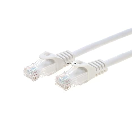Cat6 Patch Network Cord RJ45 UTP Cable Ethernet (100FT, White)