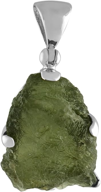 Starborn Sterling Silver Natural 20-30 carat Moldavite Pendant