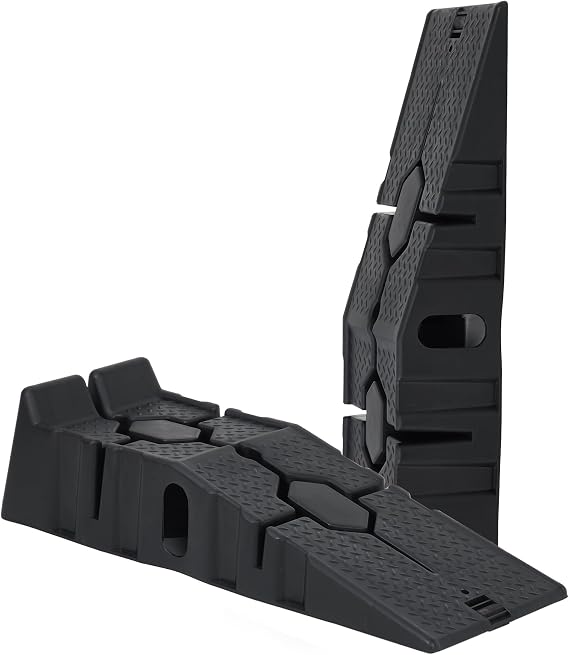 Garvee Plastic Car Service Ramps,Portable Low Profile Car Ramps for Maintenance or Oil Changes,5 Ton (12000 LB) Capacity,Lift Height 6.7 in, Home Garage,Vehicle Auto Garage Repair 2 Pack