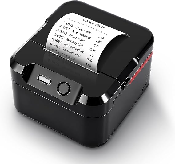 POS Printer, 58mm USB Thermal Receipt Printer, Restaurant Kitchen Printer with Cutting Support Cash Drawer USB Serial Interface for Windows/Mac/Linux