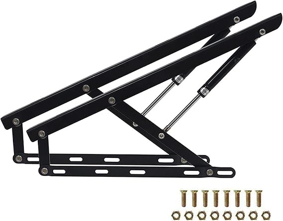 Storage Bed Lift Mechanism,1 Pair Heavy Duty Bed Storage Lift, Cabinet & Furniture Hinges, Bed Lift Support, Folding Lift Up Spring Hinges for Storage Bed Box or Sofa Bed(120cm/47in)