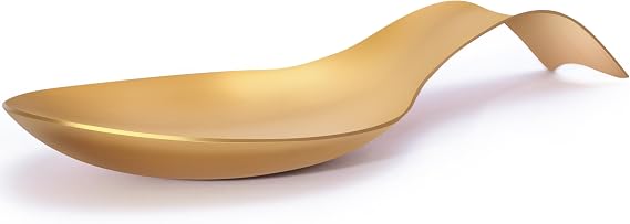 RONDURE Elegant Spoon Rest Holder for Stove Top - Cooking and Kitchen Utensil Holder - Retro Gold Culinary rest