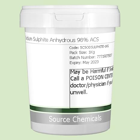 Sodium Sulphite Anhydrous 98% ACS 1Kg Including Delivery