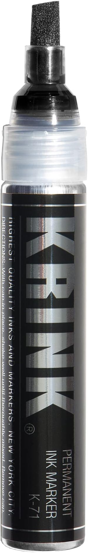 Krink K-71 Super Black Permanent Ink Marker - Bold and Opaque Fine Art Graffiti Markers for Any Surface - Permanent Markers with Alcohol-Based Ink for Metal Glass Paper Painted Surfaces and More...
