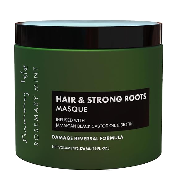 Sunny Isle Rosemary Mint Hair & Strong Roots Hair Repair Masque 16oz