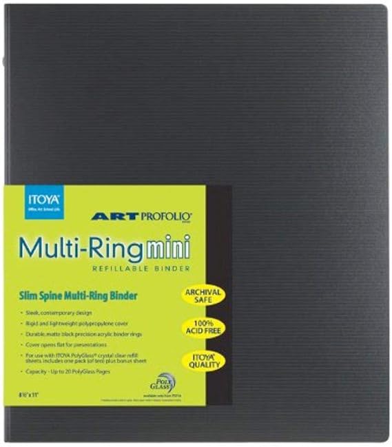 Itoya ProFolio Multi-Ring Mini Refillable Binder - Landscape, 14 x 11 inches