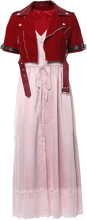 Aerith Cosplay FF7 Costume Adults Halloween Christmas Outfits