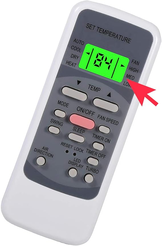 Replacement Remote Control for Midea RG05D4/BGU1 RG05F2/BGEU1 MEH48FVF2 Room Air Conditioner