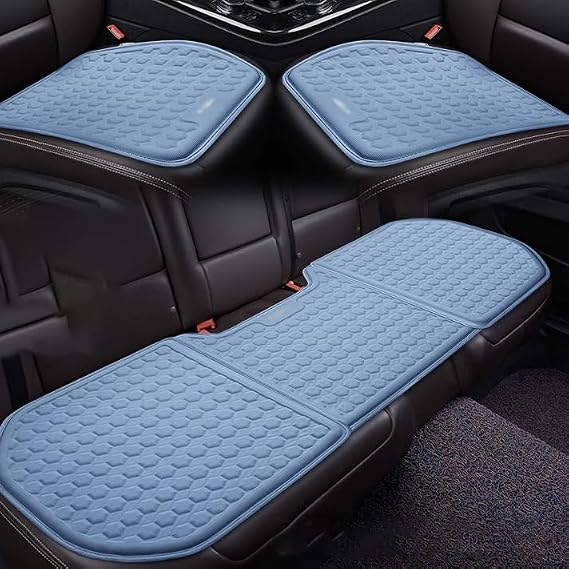Car seat cushion for BMW Serie 6 G32 630i 630d 640i 640d, Seat Cushion Summer Breathable Seat Cover Anti-slip Car Interior Seat Chair Pad Cushion,C Blue-3