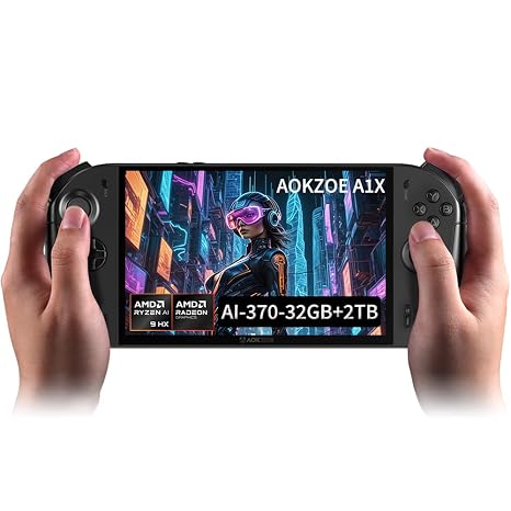 AOKZOE A1 X Gaming Handheld, Ryzen AI 9 HX 370, 8" 1920x1200, 32+2TB, Win11