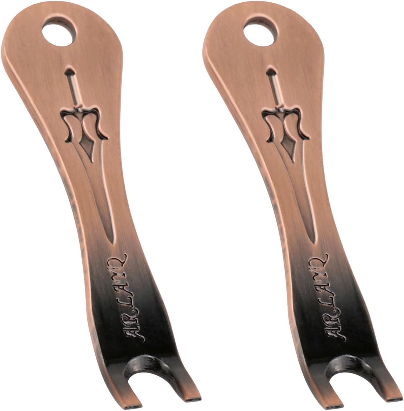 Yocimango-Red Bronze Acoustic Guitar Bridge Pins Puller Peg Removers, Acoustic Guitar Bridge Pins Pullers - Strings Change, Instrument String Metal Toolbox Accessories-2PCS