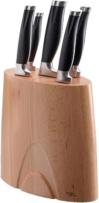 Jamie Oliver 5 Piece Beech Knife Block Set