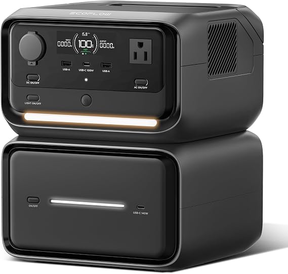 EF ECOFLOW Portable Power Station River 3 Max Plus, 858Wh 990W