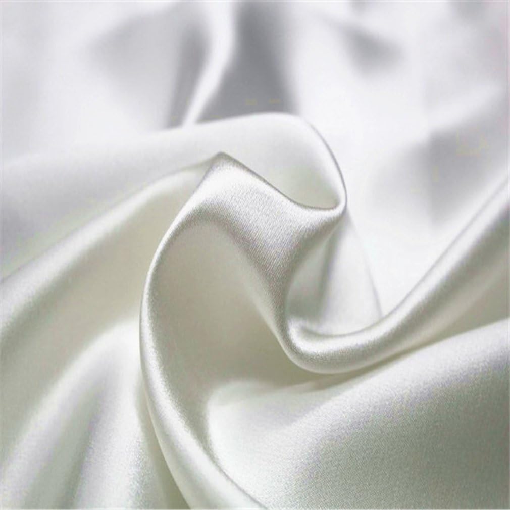 100% Pure Mulberry Silk Fabric 19mm 110" Wide Width Charmeuse Stain Silk for Bedding Wedding DIY Sold by Yard or by Half a Yard