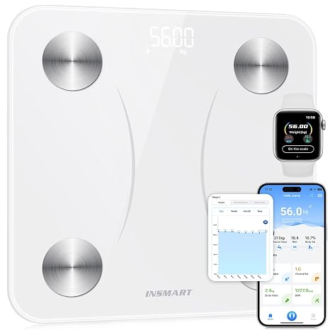 INSMART Scales for Body Weight with Ultra Wide Platform 12x12 inch