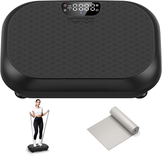 Vibration Plate Exercise Machine Weight Loss, Full Body Shaker Workout Vibration Plates Lymphatic Drainage, Stand Shake Vibrating Plate for Women Men 450 Lbs Capacity Fitness Platform(Lava Black)