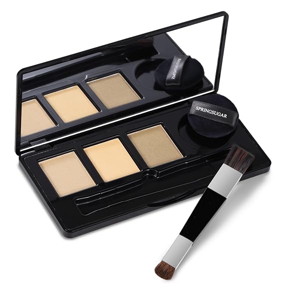 Root Touch Up Hair Color 3 Color Blendable Hairline Powder for Gray Coverage, Root Cover Up & Thinning Edges 48H Sweat Resistant, Natural Finish for Women & Men Blonde